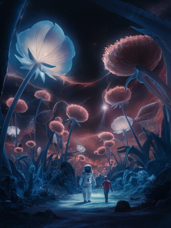 Astronaut Stroll in Space Garden