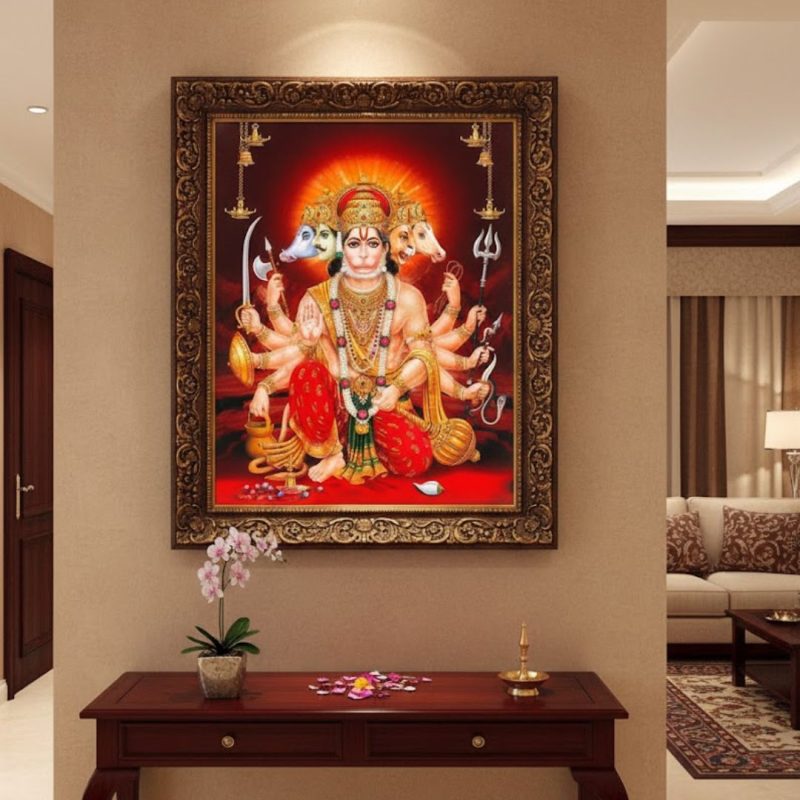 Panchmukhi Hanumanji Vastu Painting for Home | Spiritual Vastu Art